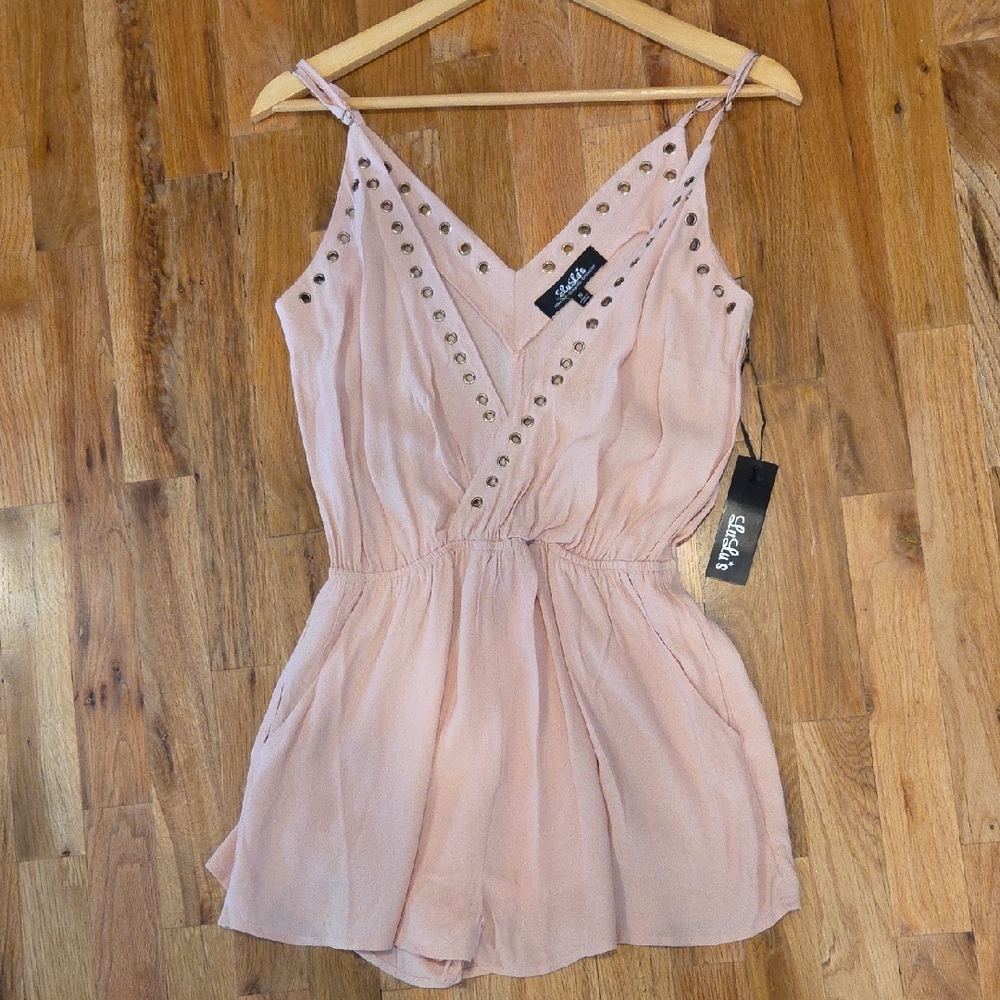 Lulu's Pink Sleeveless Romper Size Small